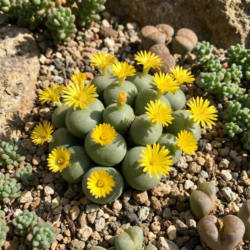 Yellow Conophytum Flower Planting Seeds Seed for Unique and Compact Blooms