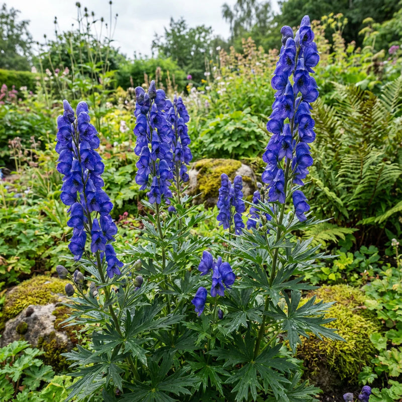 Blue Aconitum Flower seeds for Planting - Sun Loving, Heirloom & GMO Free Seeds for Home Garden