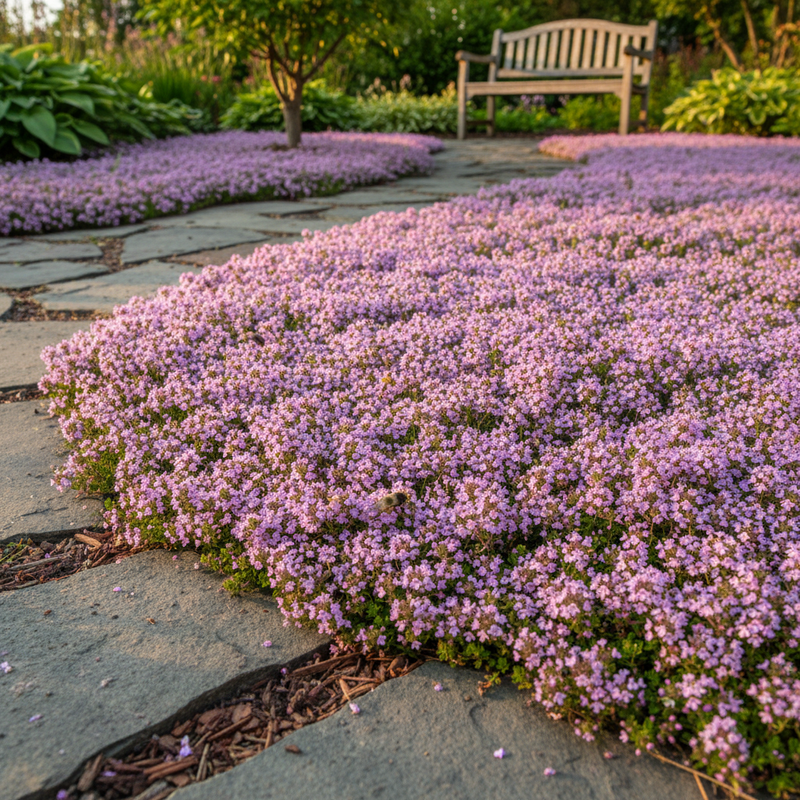 Creeping Thyme Flower Seeds Mix for Planting – Heirloom & Non-GMO Garden Seeds