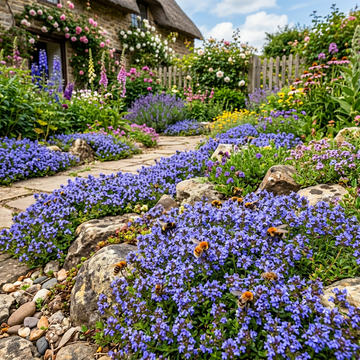 Heirloom Blue Creeping Thyme Flower Seeds – Non-GMO Seeds for Ground Cover Gardening