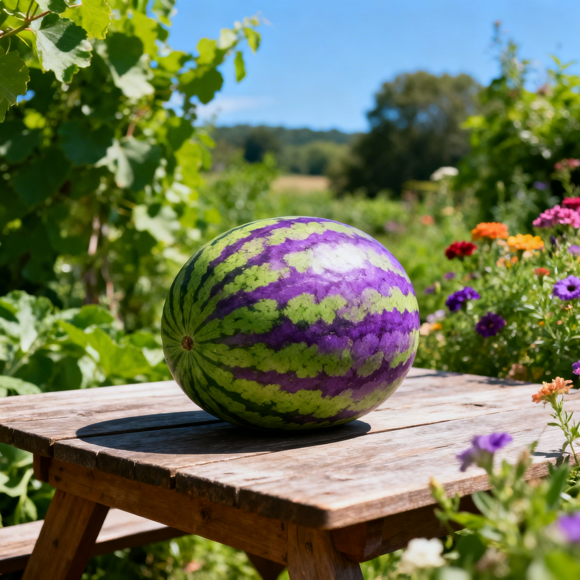Heirloom Green Purple Watermelon Fruit Seeds – Non-GMO Seeds for Home Gardening