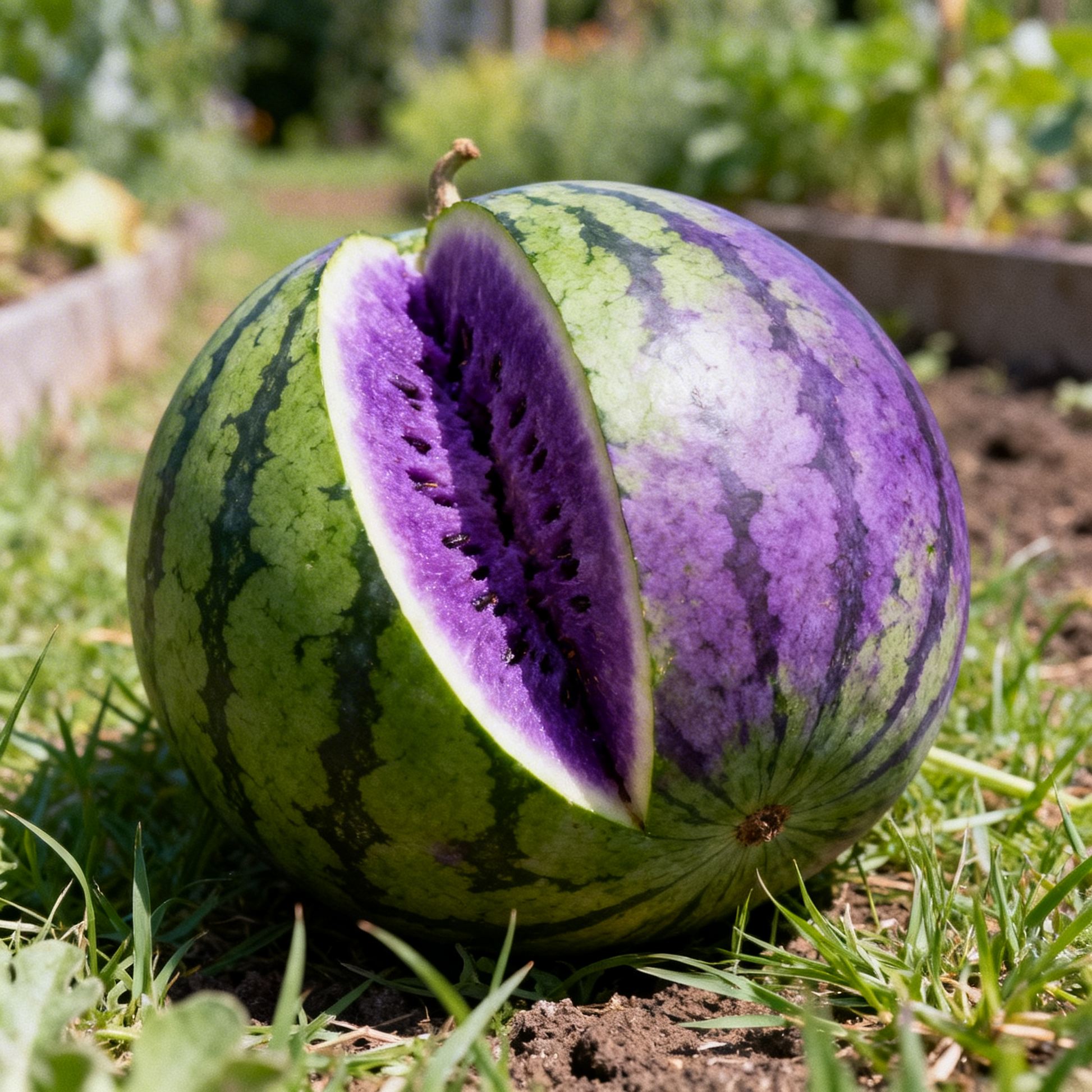 Heirloom Green Purple Watermelon Fruit Seeds – Non-GMO Seeds for Home Gardening