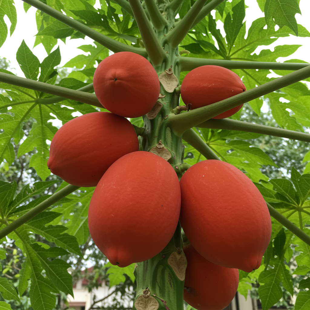 Red Lady Papaya Seeds for Home Garden – Taiwan Variety, Sweet Tropical Fruit