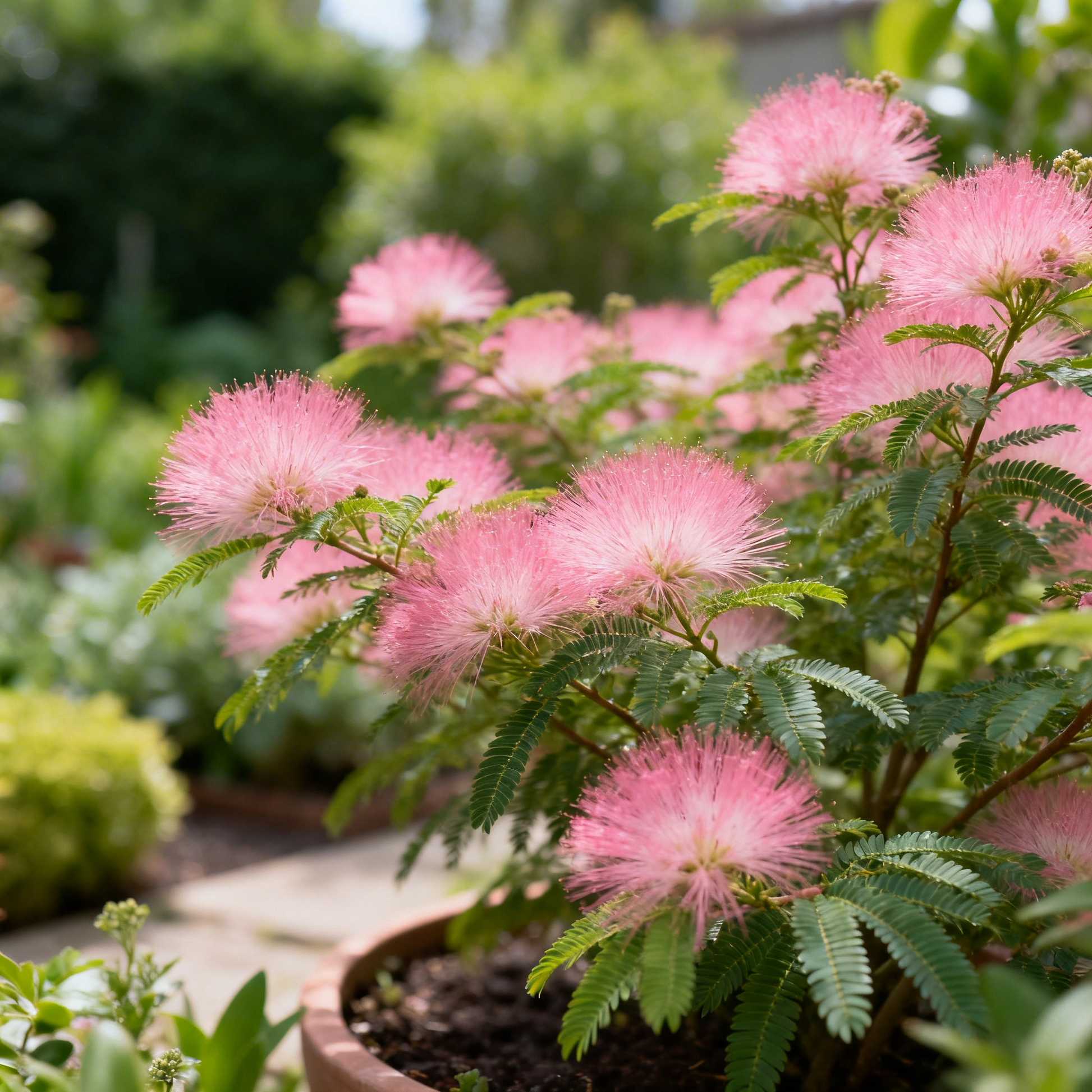 Pink Powder Puff Calliandra Eriophylla Seeds – Heirloom Garden Planting Seeds