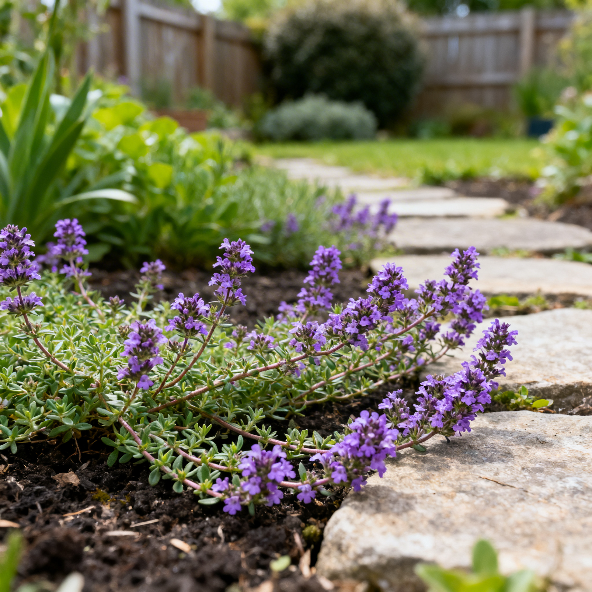 Heirloom Purple Creeping Thyme Flower Seeds – Non-GMO Garden Ground Cover