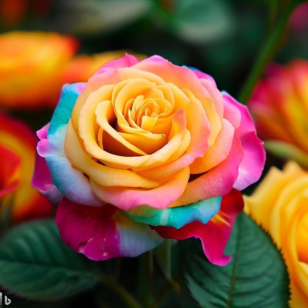 Rosen Mischsaatgut Seeds, Rare Bonsai Rainbow Rose Mix for Vibrant Garden Blooms
