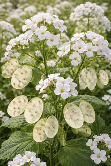White Lunaria Biennis Flower seeds for Planting - Shade Tolerant, Heirloom & GMO Free Seeds for Home Garden