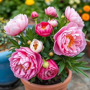 Peony flower seeds for growing a decorative perennial garden plant