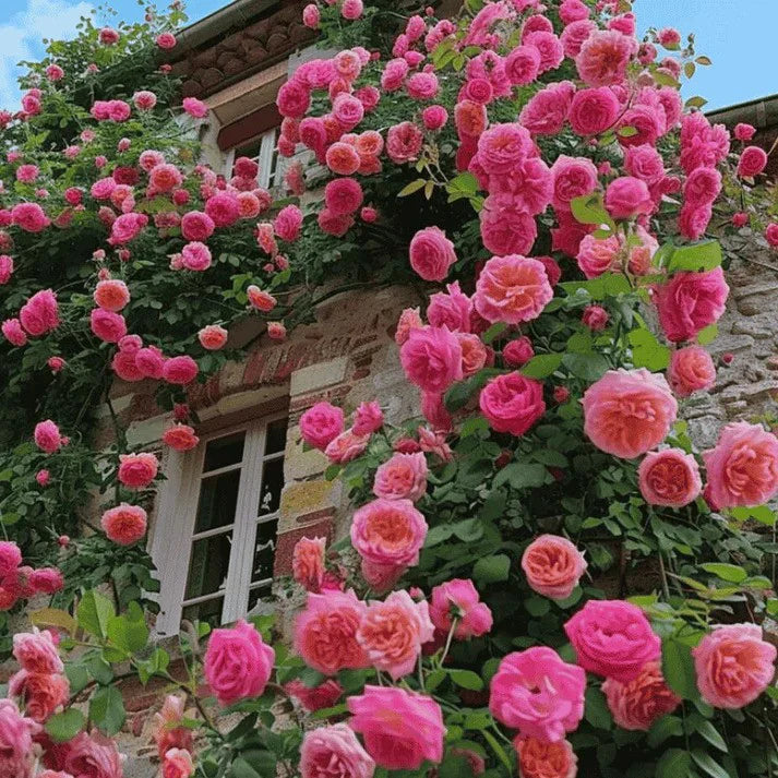 Pink Climbing Rose Flower Seeds Creeper Pink Rose Seeds Flower Seeds Flower seeds for Planting Pollinator Friendly Heirloom GMO Free Seeds for garden