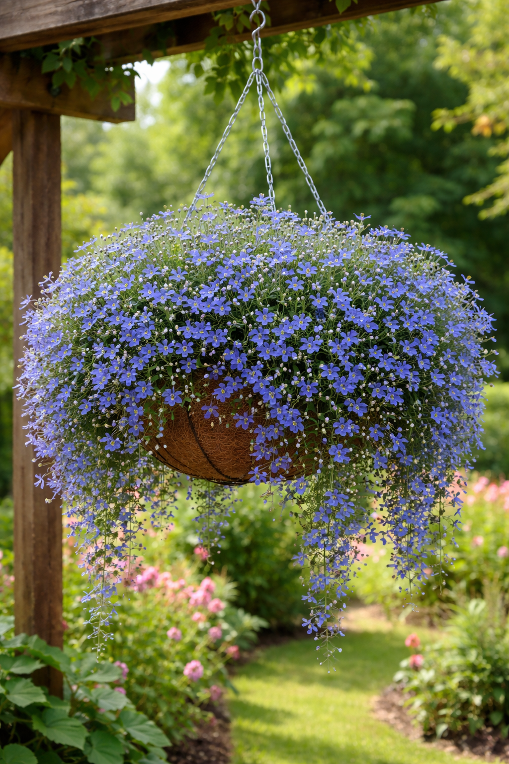 Blue Lobelia flower seeds for home garden planting.