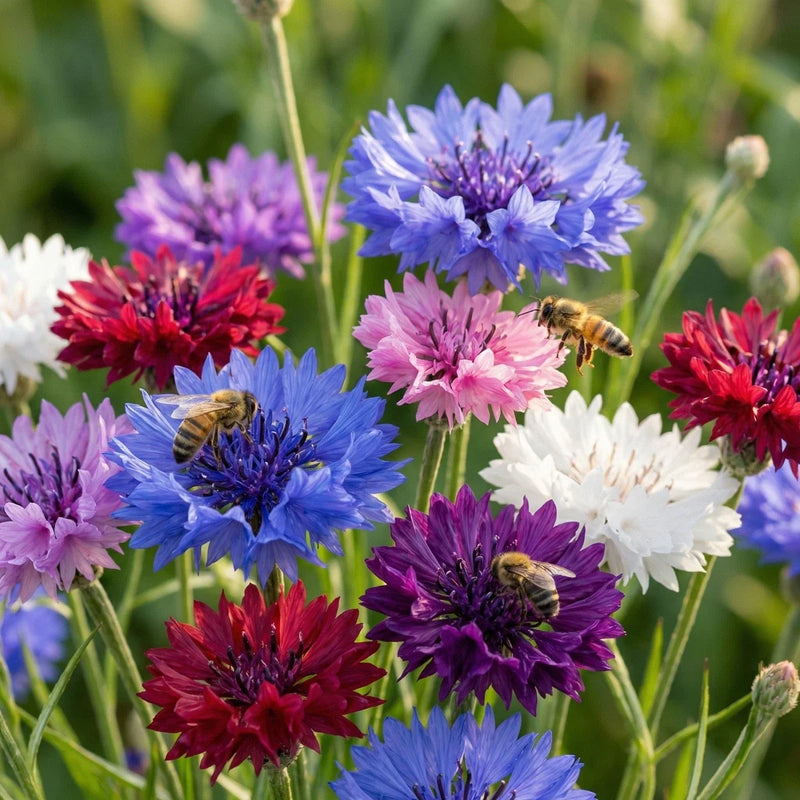 Cornflower Tall Mixed flower seeds for colorful seasonal garden blooms