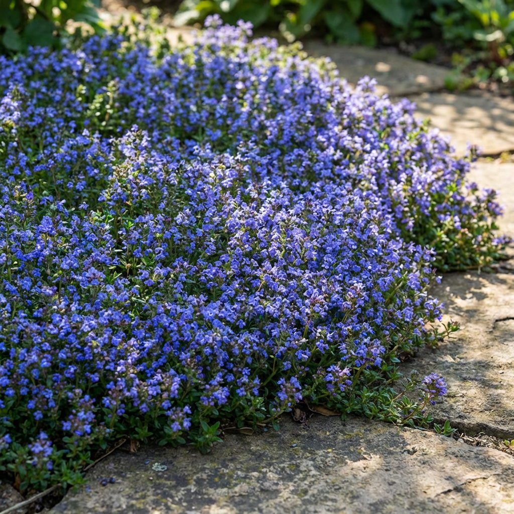 Blue Creeping Thyme Flower Seeds for Home Garden Ground Cover and Landscape Use