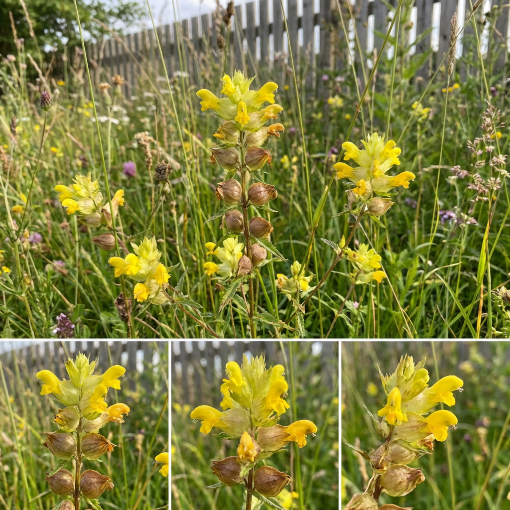Yellow Rattle Flower Seeds for Meadows, Wildflower Areas, and Natural Garden Landscapes