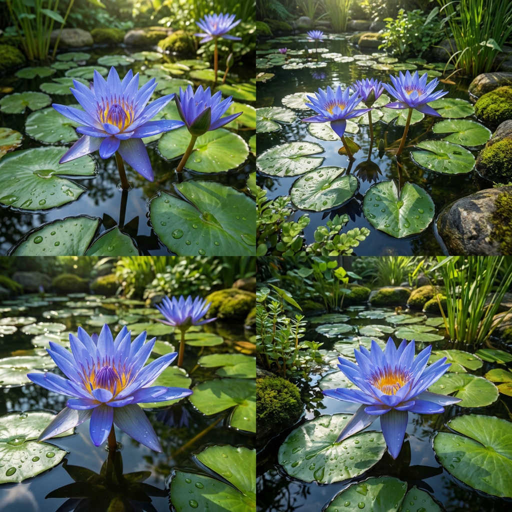 Nymphaea caerulea Blue Lotus Seeds for Water Garden and Pond Cultivation