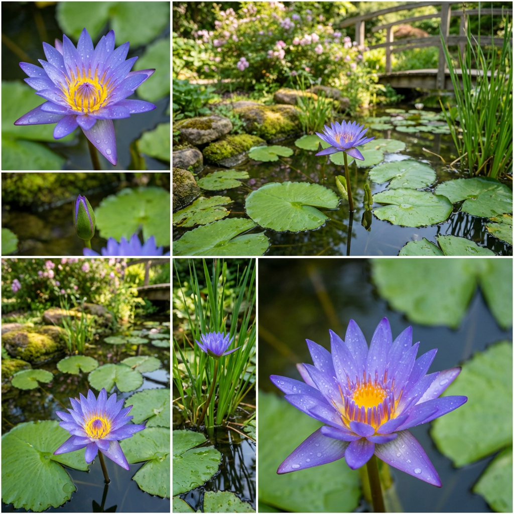 Nymphaea caerulea Blue Lotus Seeds for Water Garden and Pond Cultivation