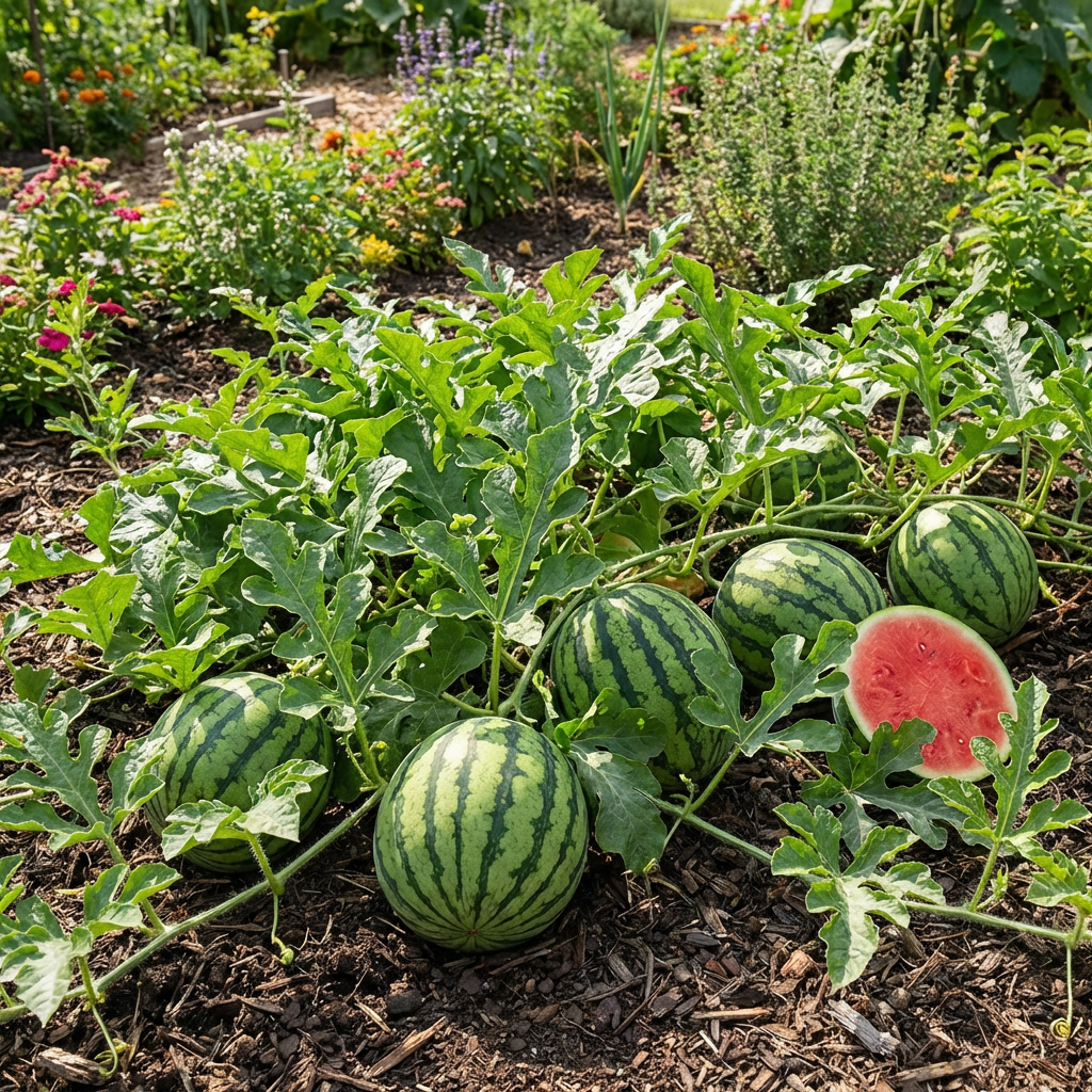 Seedless Watermelon Fruit Variety for Home Garden Cultivation