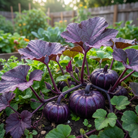 Cucurbita pepo Purple Pumpkin Seeds for Home Garden Growing and Seasonal Harvest