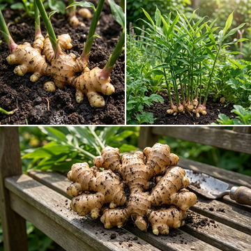 Organic Ginger Root Rhizomes seeds for Planting – High Yield, Non-GMO Herb for Culinary & Wellness Gardens