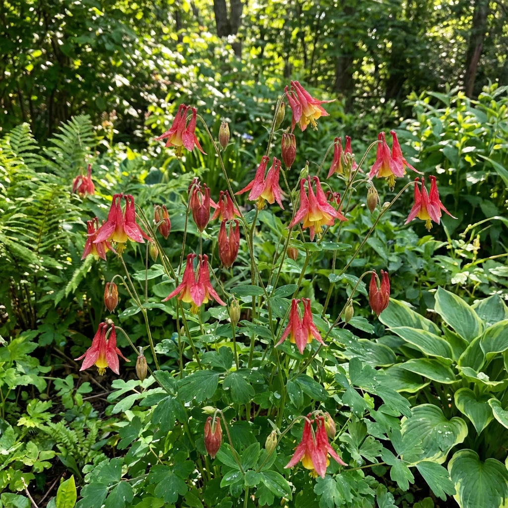 Red Aquilegia Canadensis Flower Seeds  Perfect for Spring Planting