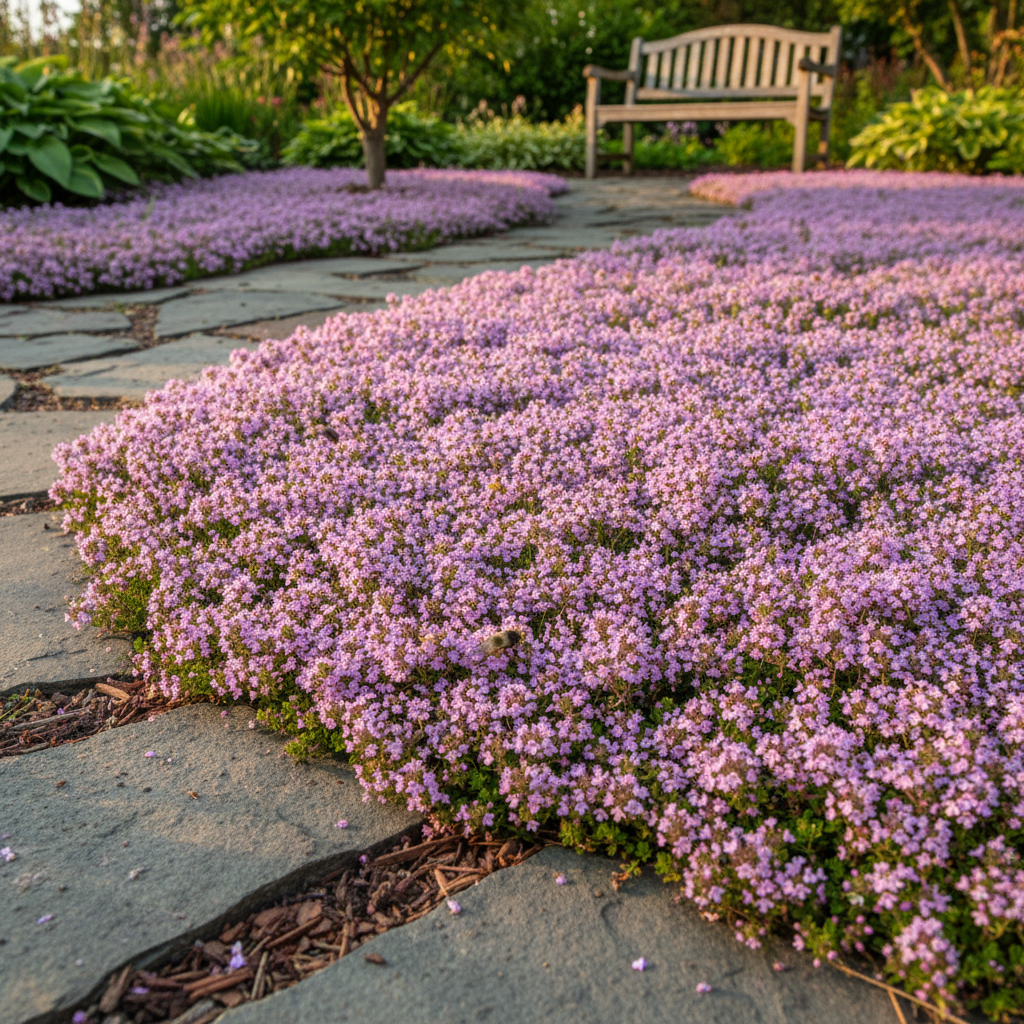 Creeping Thyme Flower Seeds Mix (Thymus serpyllum) for Ground Cover Garden Planting