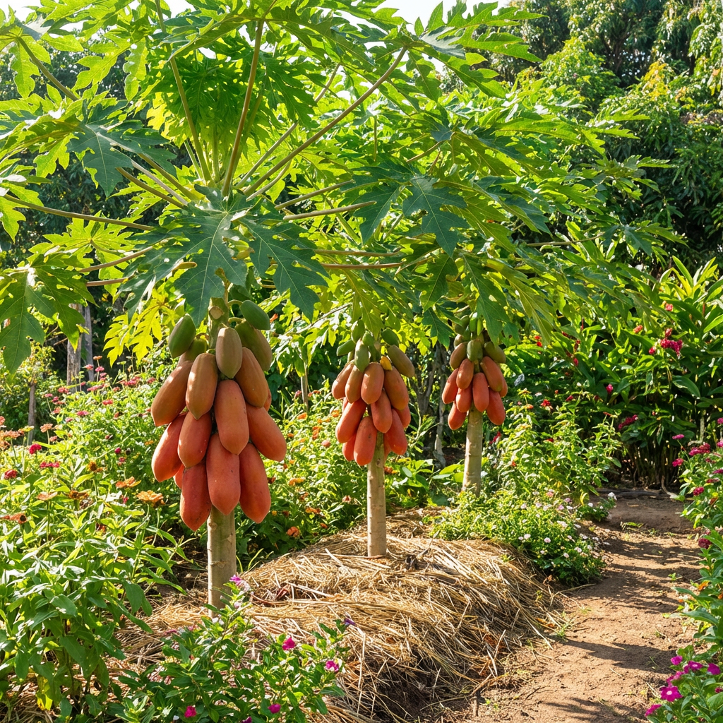 Red Lady Papaya Fruit Seeds for Home Garden and Tropical Growing