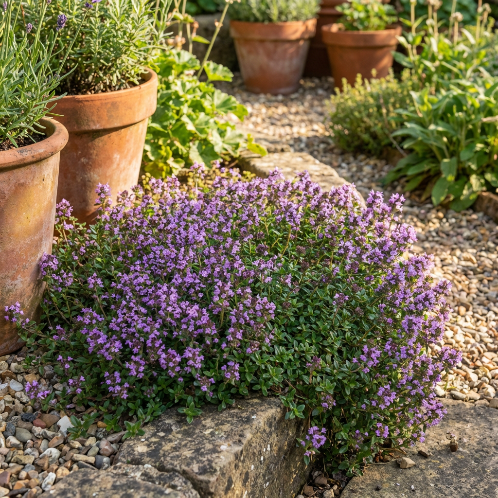 Purple Creeping Thyme (Thymus serpyllum) Flower Seeds for Garden Ground Cover Use