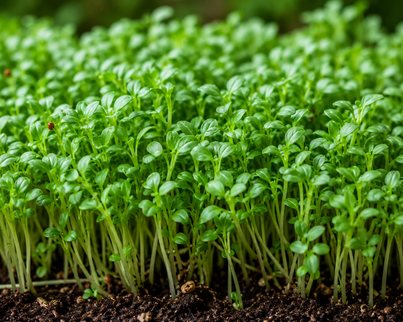 Fresh Upland Cress Leafy Green Leaves