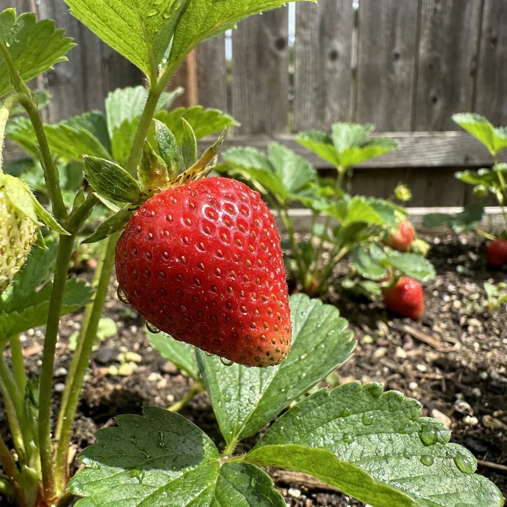 Heirloom Albion Strawberry fruit seeds suitable for containers and patio planters.