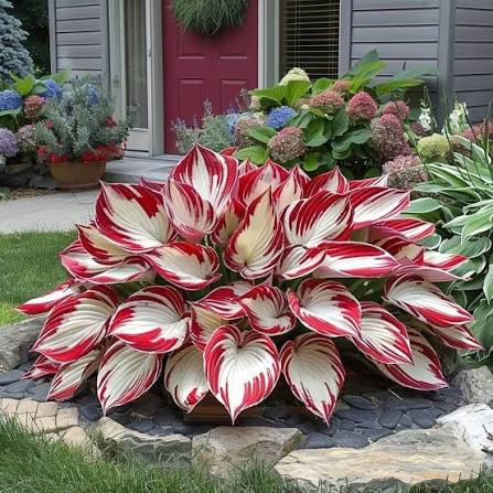 Hosta bulbs prepared for easy garden planting