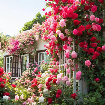 Mixed Climbing Rose seeds for planting in home gardens and trellises.