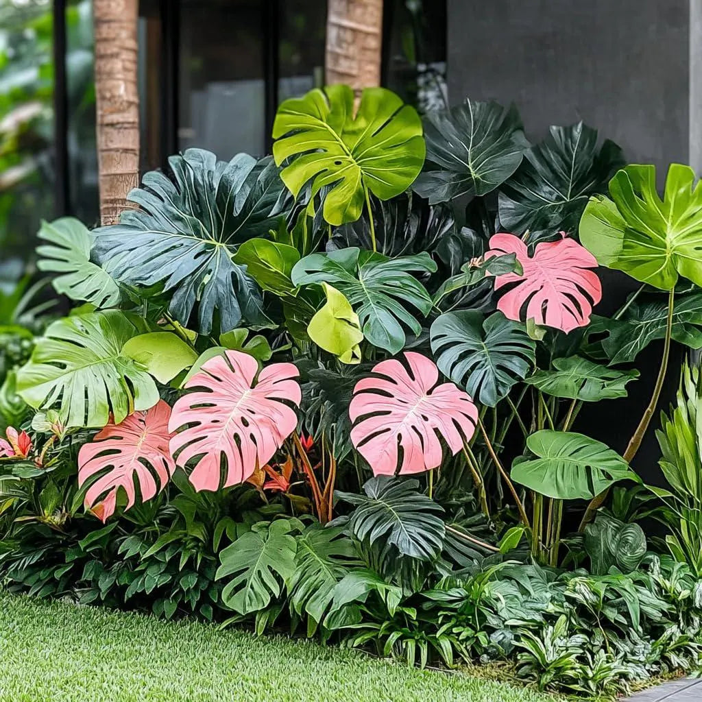 Mixed Monstera ornamental plant seeds with attractive tropical foliage.