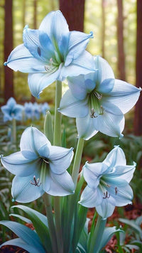 Blue Amaryllis ornamental flower seeds for decorative outdoor garden planting.