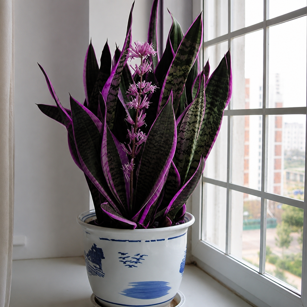 Purple Sansevieria plant seeds for indoor and outdoor ornamental gardening