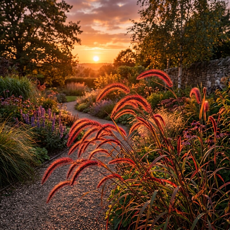 Setaria Macrostachya 'Will Scarlet' Grass Seeds Plant