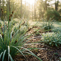 Juncus Ensifolius grass growing in an ornamental wetland garden