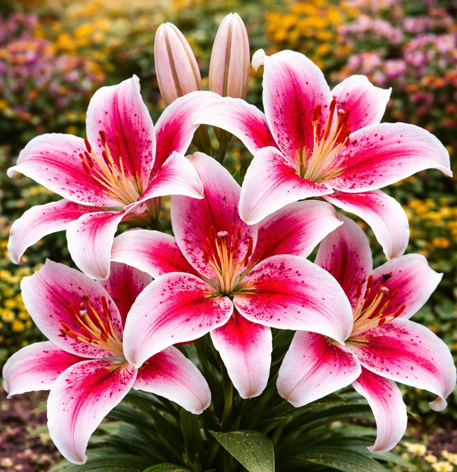 Roberta's Oriental Stargazer Lily Collection bulbs for outdoor garden planting.